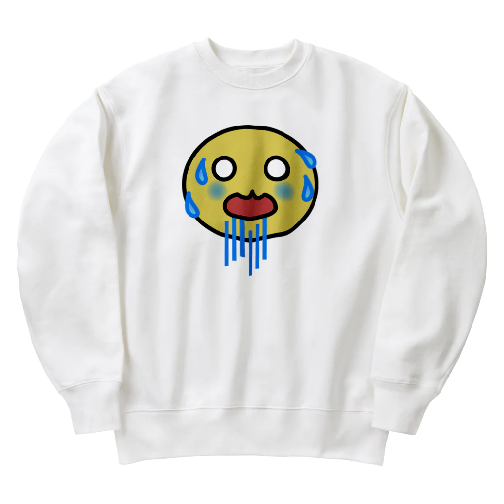 chicodeza by suzuriのやばい顔 Heavyweight Crew Neck Sweatshirt