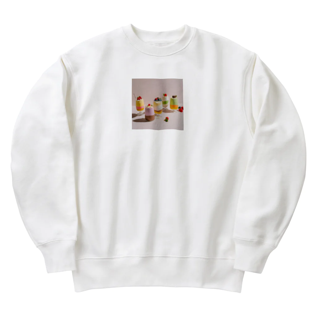 ai美女ショップのカラフルパフェ🍨 Heavyweight Crew Neck Sweatshirt