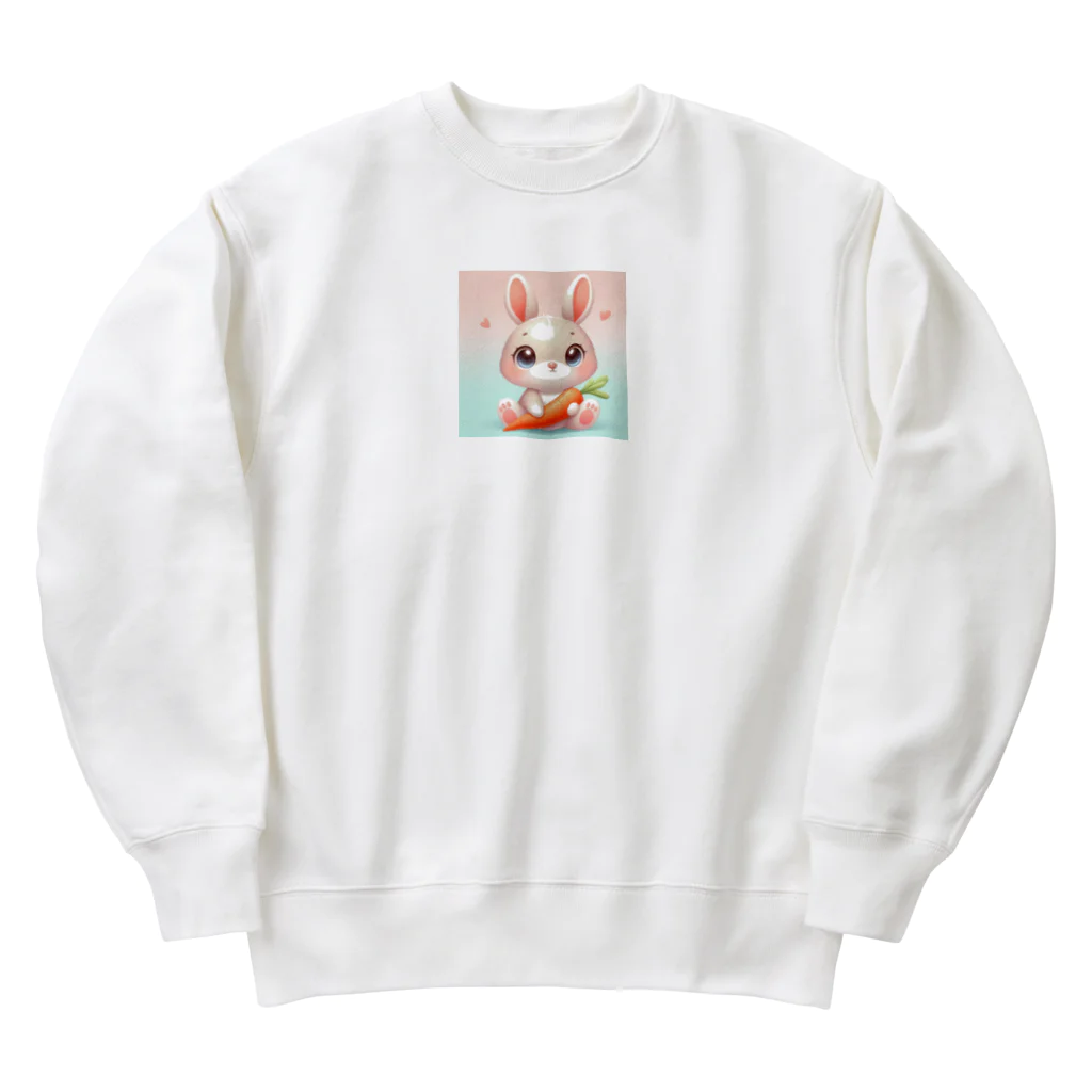 激カワポテぐっずのうるうるうさ子ちゃん🥕 Heavyweight Crew Neck Sweatshirt