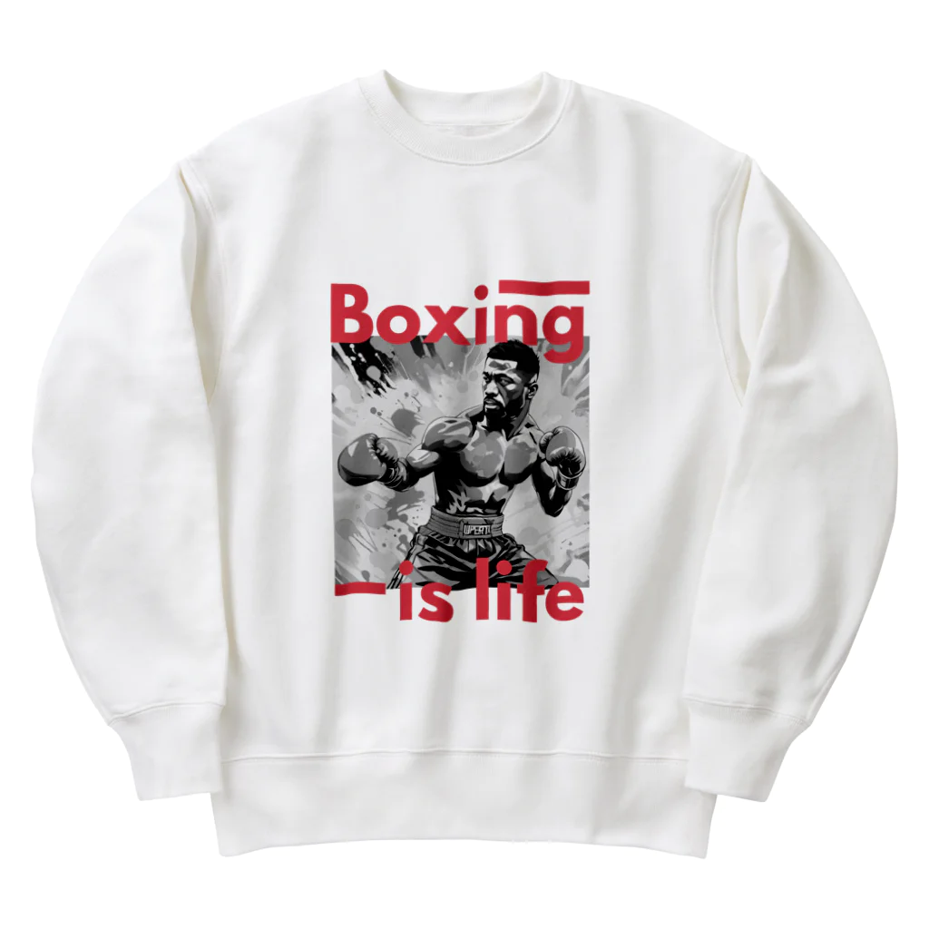 R&N Photographyのボクシングは人生だ Heavyweight Crew Neck Sweatshirt