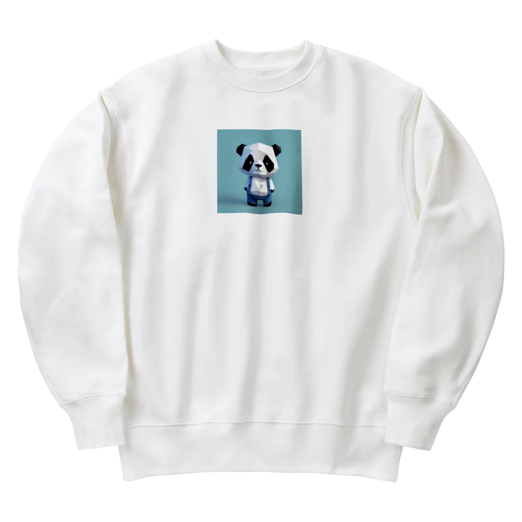 あたらしいぱんだやさんのオーバーオール子パンダ Heavyweight Crew Neck Sweatshirt