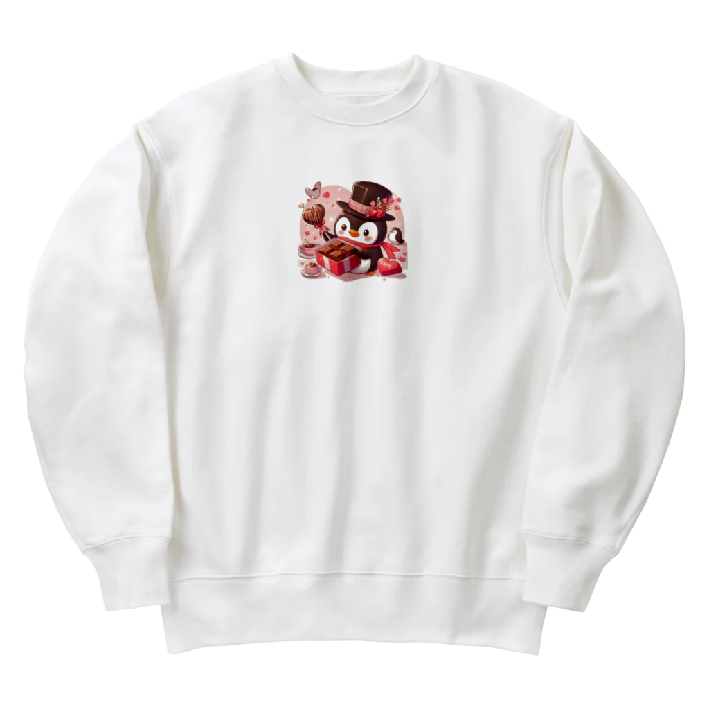 星パンダショップのチョコプレゼンツペンギン Heavyweight Crew Neck Sweatshirt