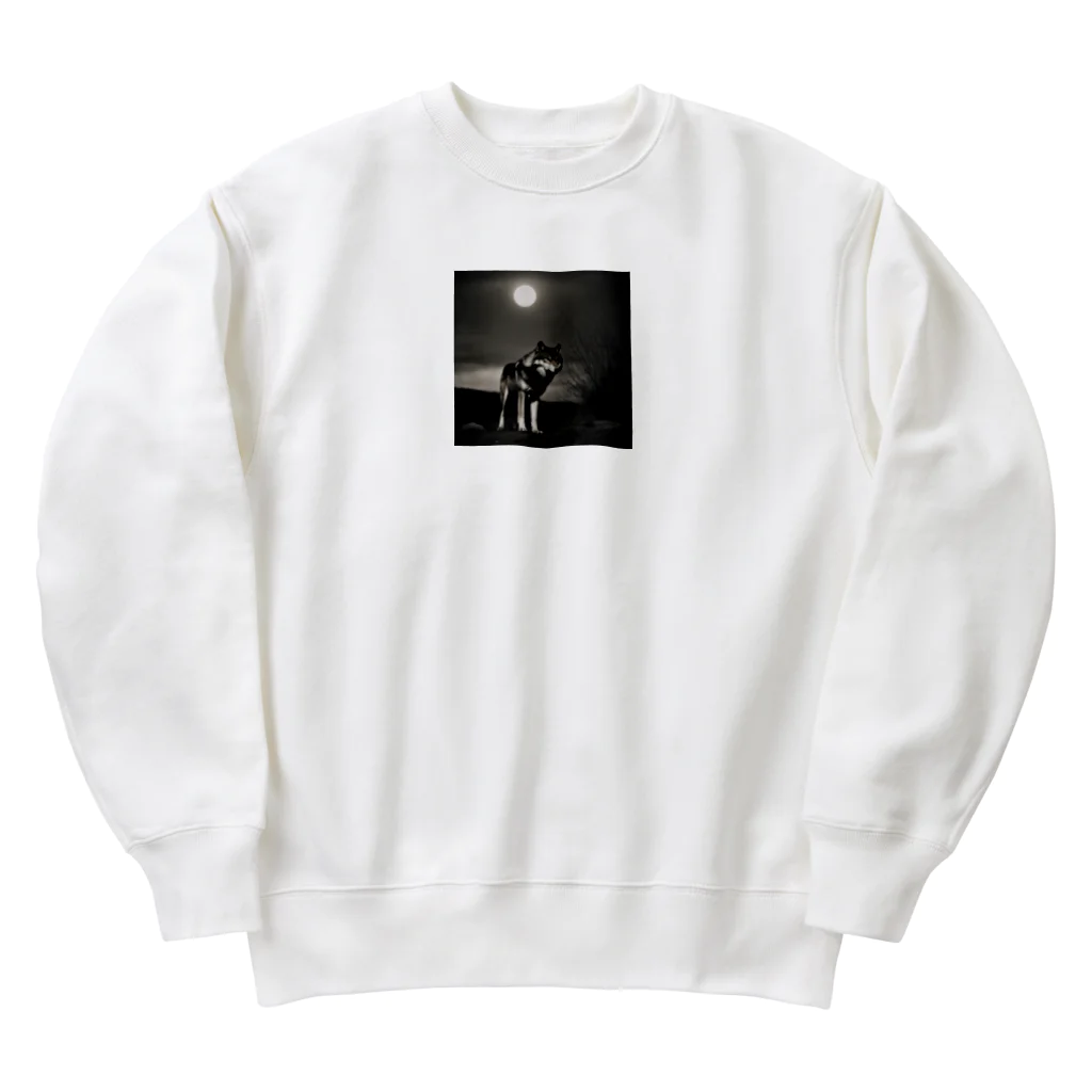 狼ショップの夜の狩人 Heavyweight Crew Neck Sweatshirt