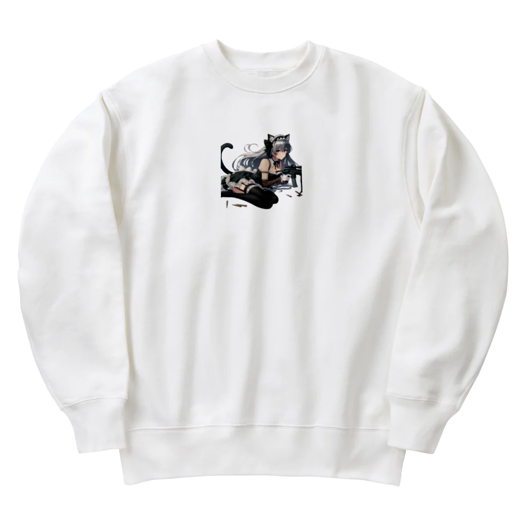 cray299の闘う猫メイド🐾5 Heavyweight Crew Neck Sweatshirt