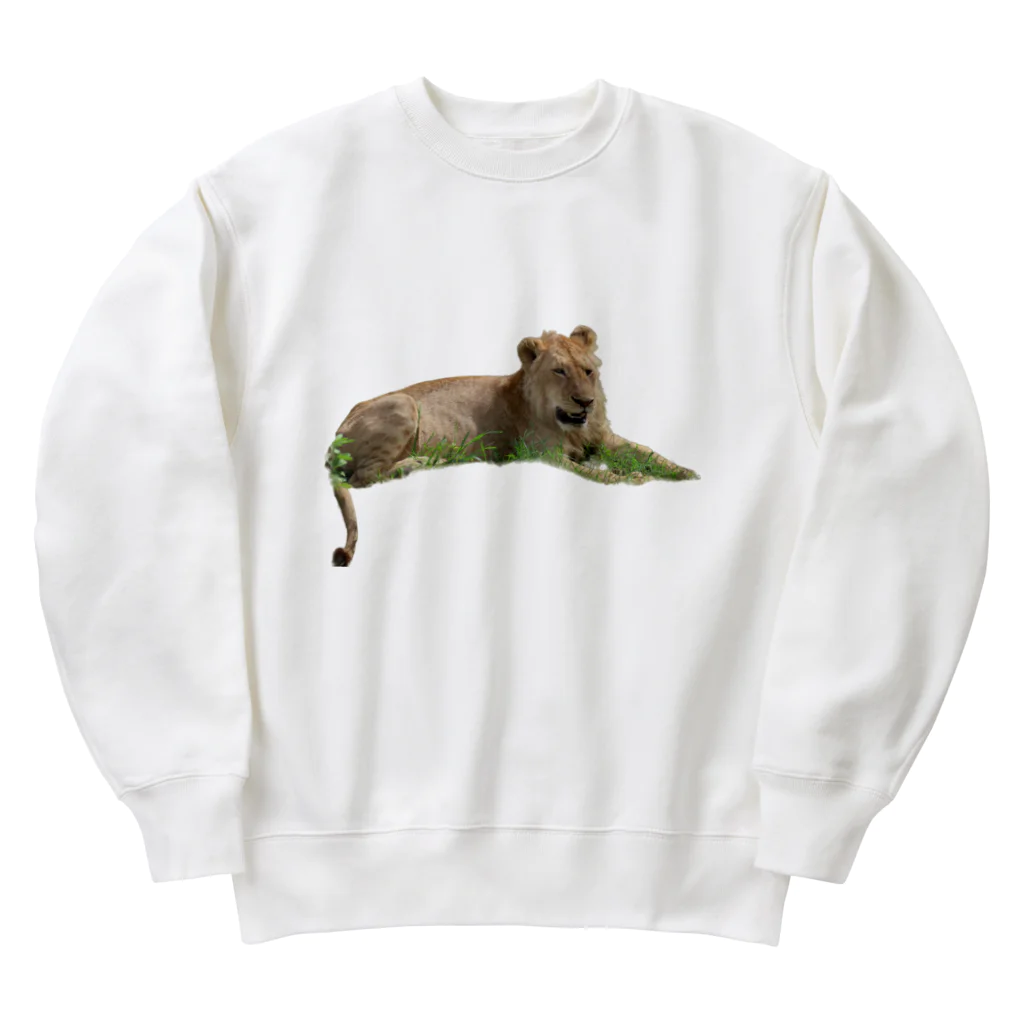 mayura_photoの若いオスライオン Heavyweight Crew Neck Sweatshirt