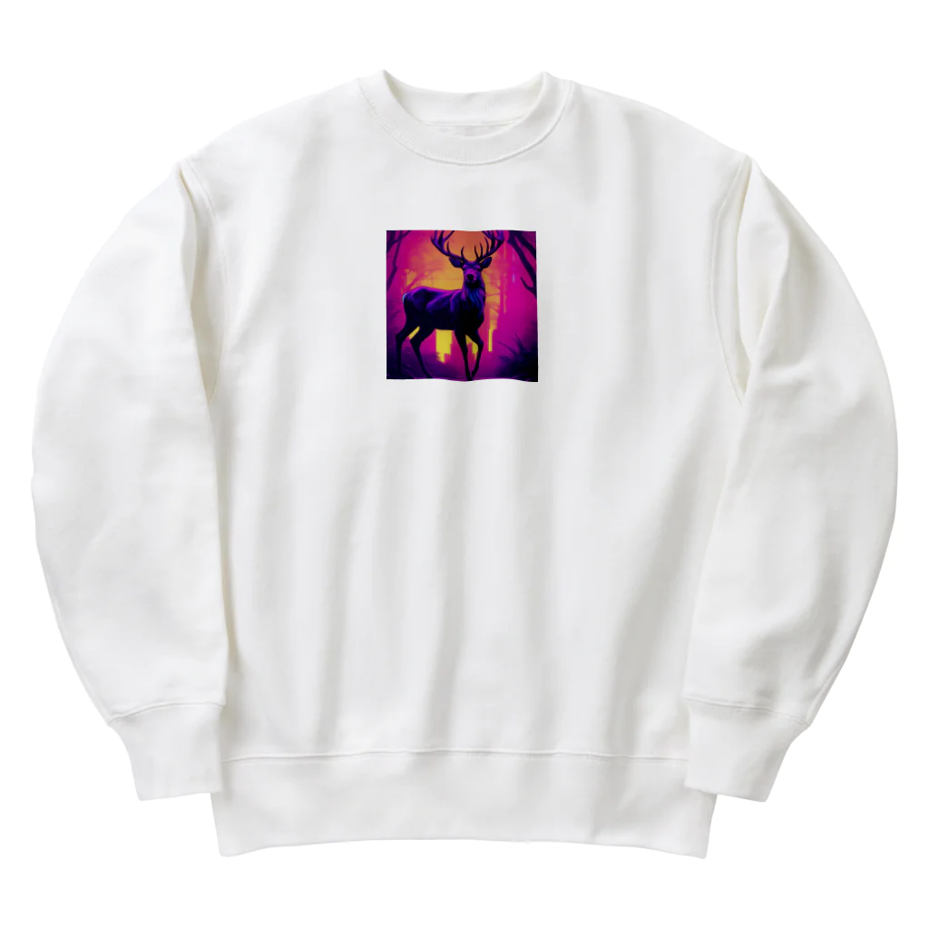 ZeroCreativeのネオンな鹿 Heavyweight Crew Neck Sweatshirt