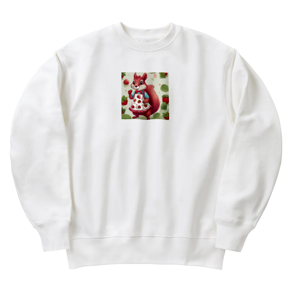 mari0909の可愛らしいシマリス Heavyweight Crew Neck Sweatshirt