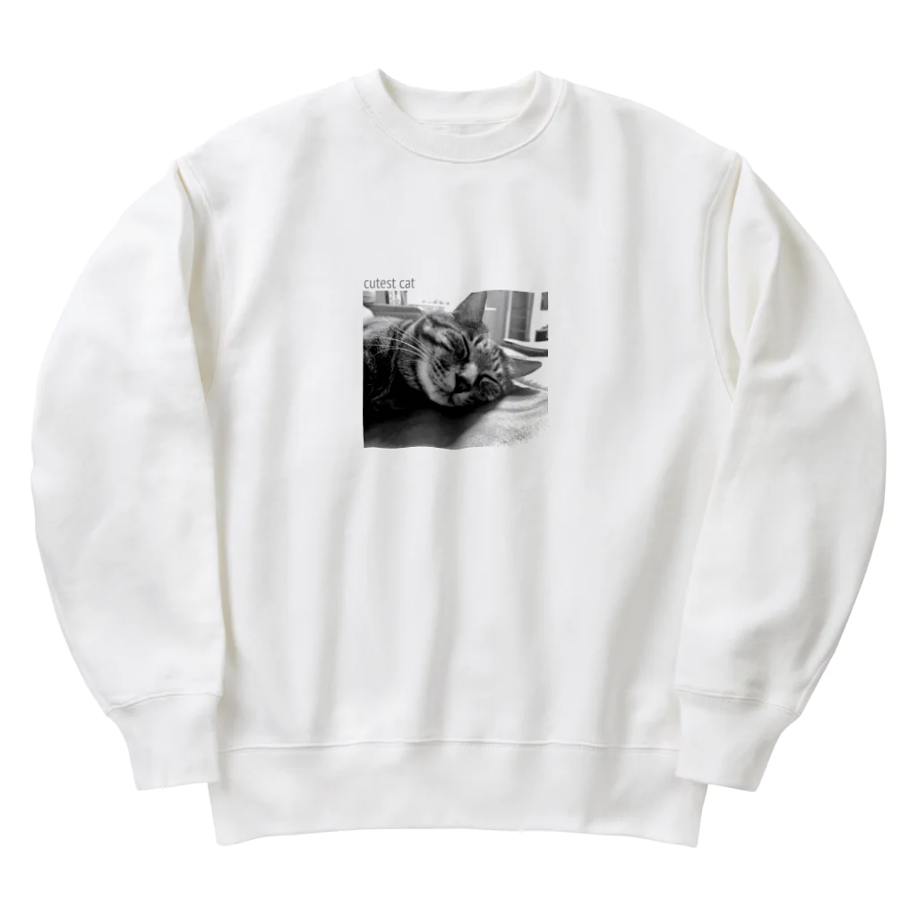 保護猫しじみのぐっすりちゃん　保護猫しじみ Heavyweight Crew Neck Sweatshirt