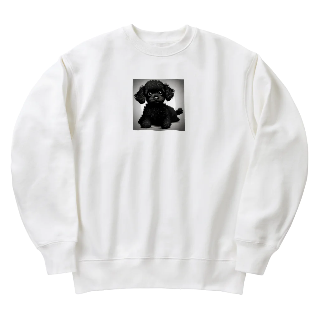 kuuchan0613の可愛い黒色トイプードルグッズ Heavyweight Crew Neck Sweatshirt