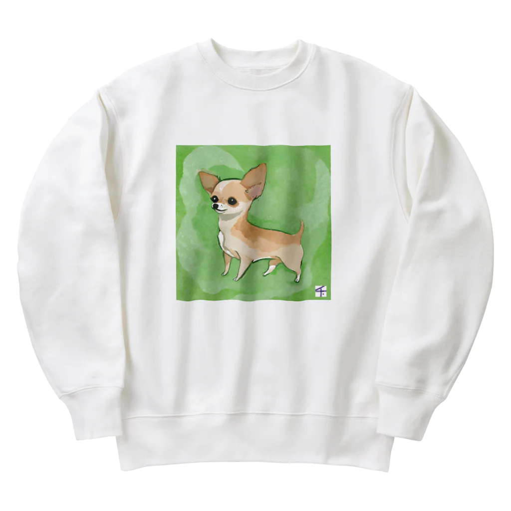 チップちゃんのチワワのチップちゃん Heavyweight Crew Neck Sweatshirt