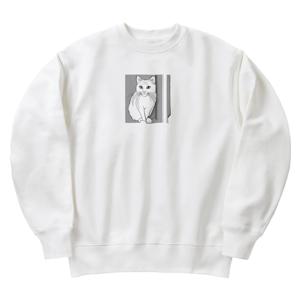 uq230528_suzuのネコ３ Heavyweight Crew Neck Sweatshirt