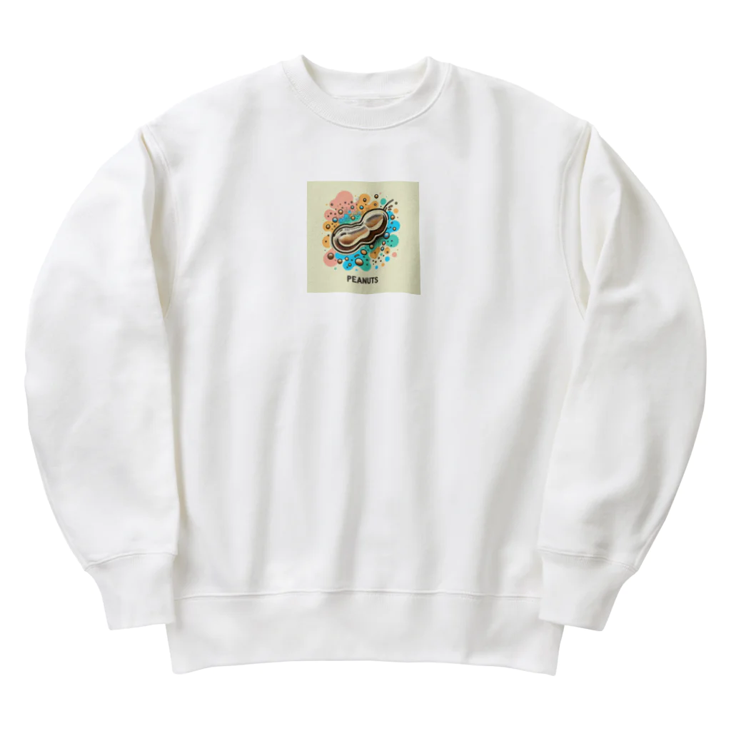 ドット絵調理器具のドット絵「ピーナッツ」 Heavyweight Crew Neck Sweatshirt