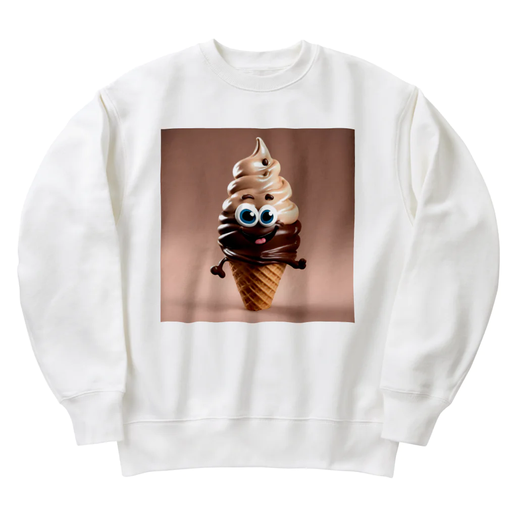 mogmogokawaryのチョコソフトくん Heavyweight Crew Neck Sweatshirt