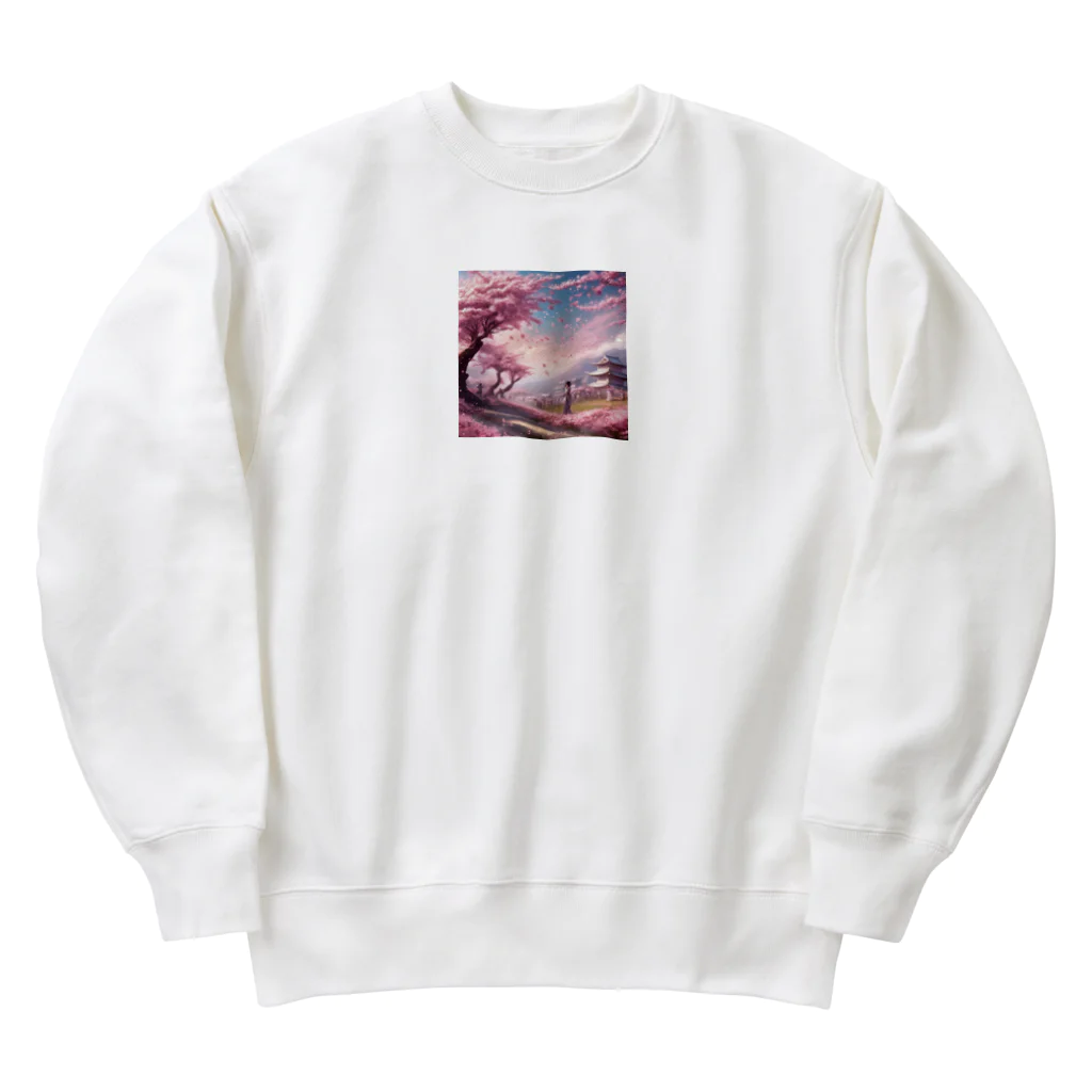 Y.Maeの舞い散る桜 Heavyweight Crew Neck Sweatshirt