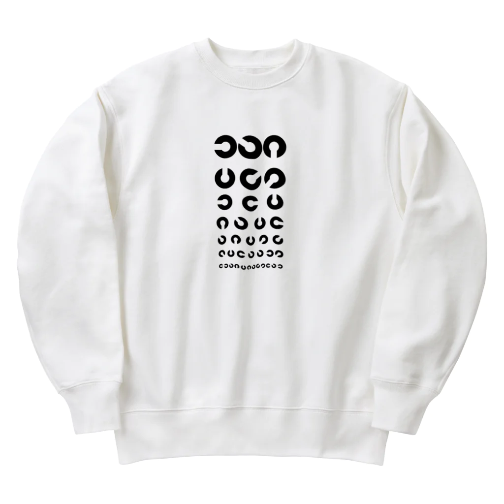 政治TVの視力検査デザイン Heavyweight Crew Neck Sweatshirt