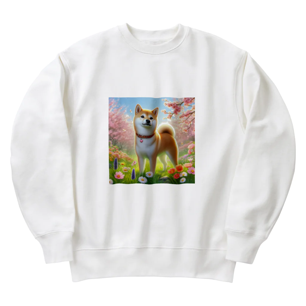 ANTARESの春の柴犬の冒険 Heavyweight Crew Neck Sweatshirt