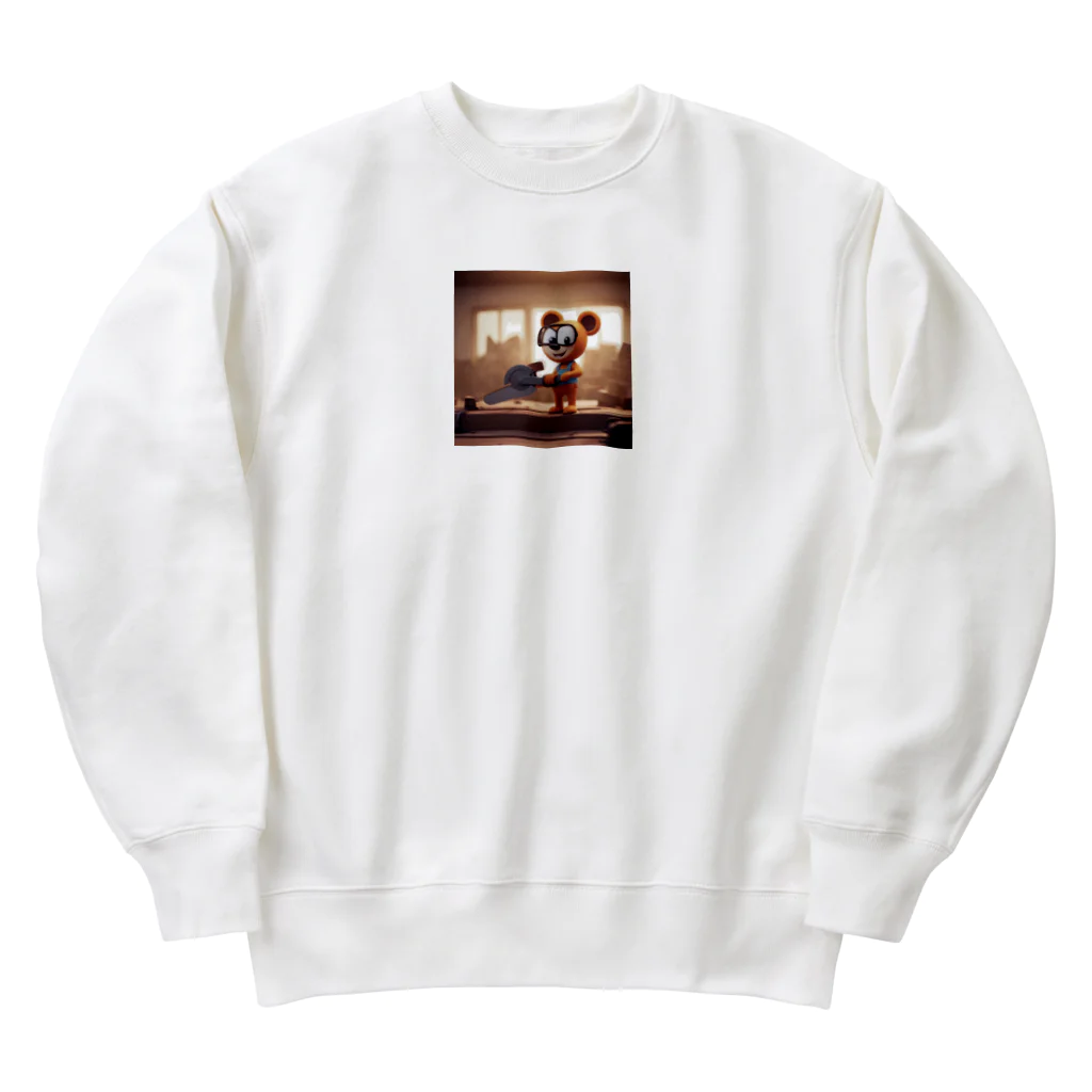 DeeeeDののこぎりのキャラクター Heavyweight Crew Neck Sweatshirt