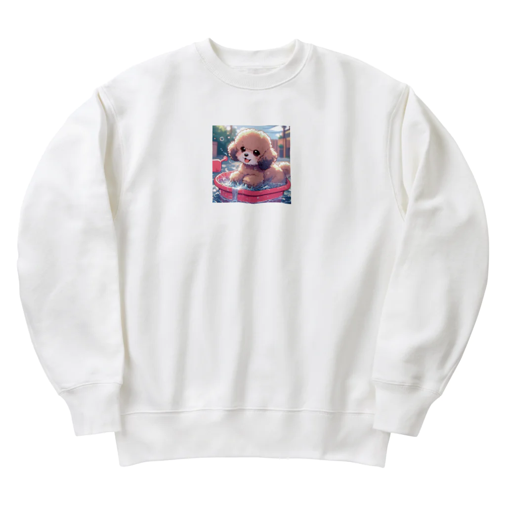 s30zcの水遊びが楽しいトイプードル Heavyweight Crew Neck Sweatshirt