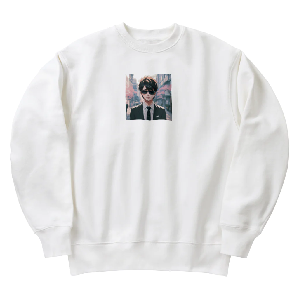 なお（ｻﾗﾘｰﾏﾝ）＠AI使って情報発信中のサングラス＠サラリーマン Heavyweight Crew Neck Sweatshirt