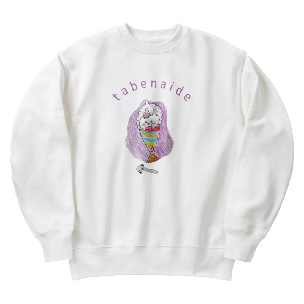 Aloha Mark "SUZURI shop"のtabenaide うさぎ Heavyweight Crew Neck Sweatshirt