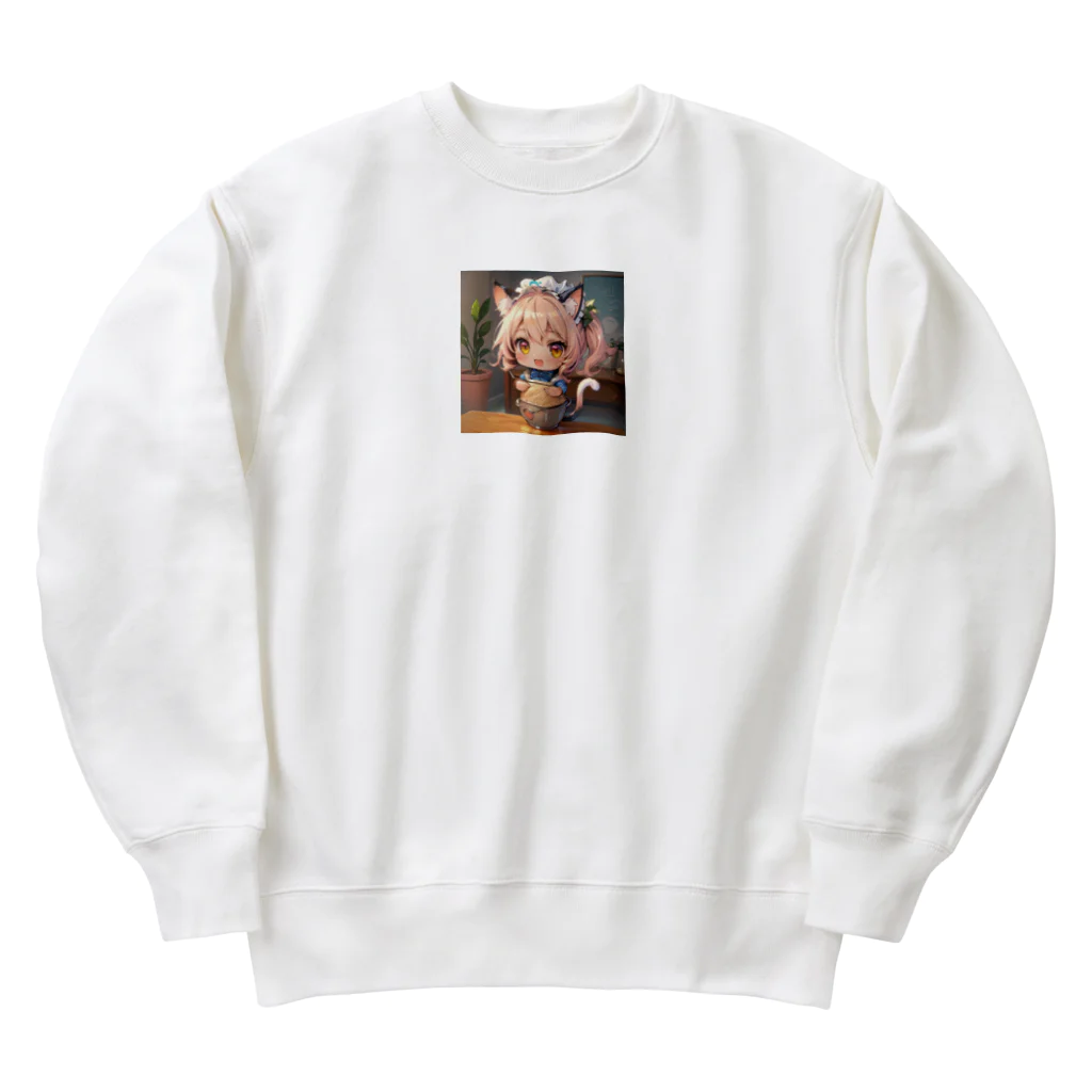 リキ製作所のネコミミあずにゃんパート2 Heavyweight Crew Neck Sweatshirt