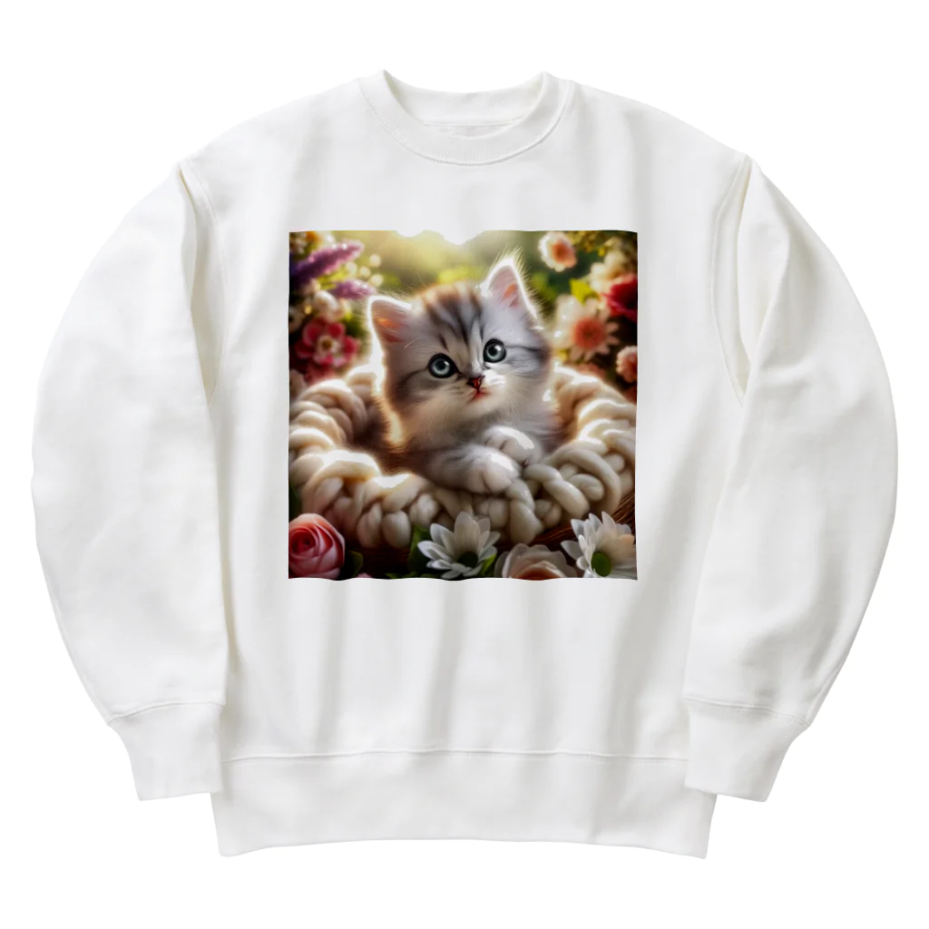 Cute! Salesの子猫 Heavyweight Crew Neck Sweatshirt