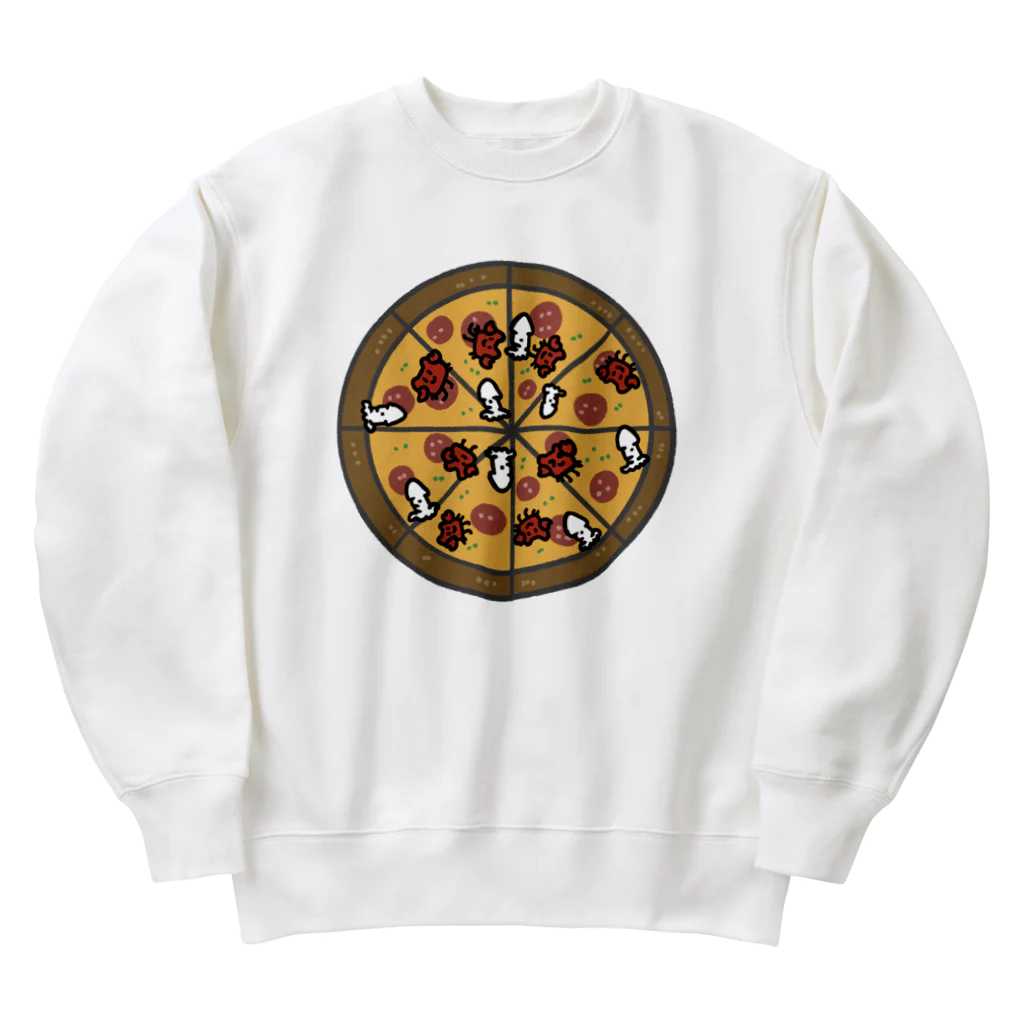 ほらをた娘🦈ྀི🎈のほらをた娘 くぁに＆いくぁ PIZZA Heavyweight Crew Neck Sweatshirt