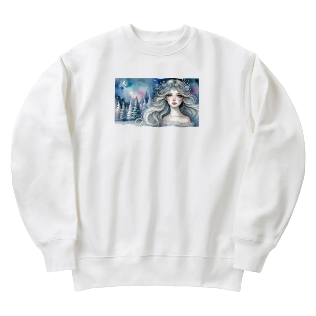 ZUCCOの氷の精霊と夜の森の秘密 Heavyweight Crew Neck Sweatshirt