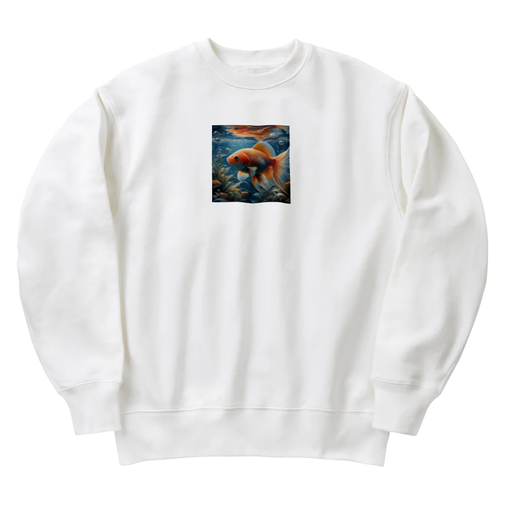 アートフル・メッセンジャーの金運招福金魚様 Heavyweight Crew Neck Sweatshirt