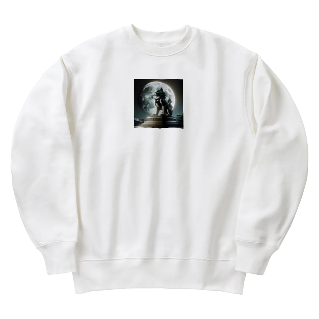 kenken-kenkenショップの月夜の狛犬 Heavyweight Crew Neck Sweatshirt