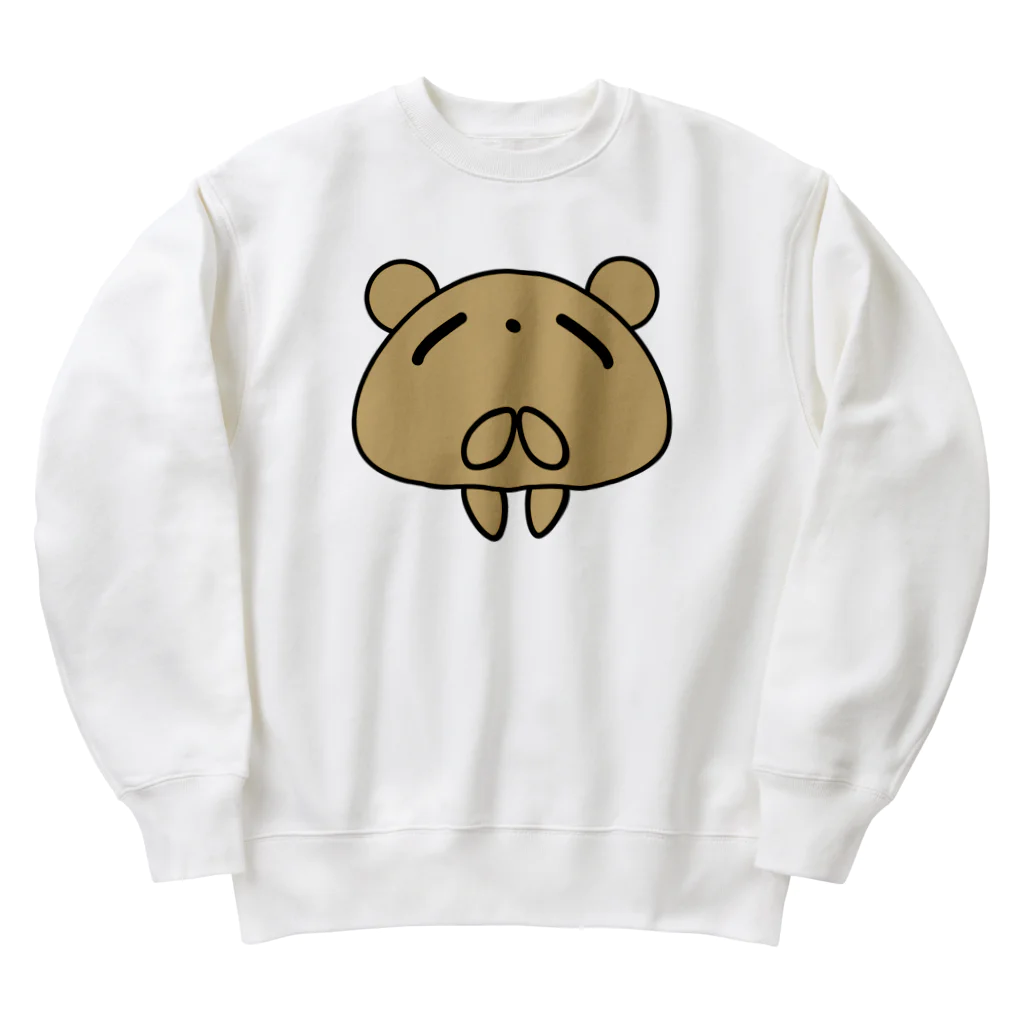 hanakuma33のhanakumaぺたんこくまさん Heavyweight Crew Neck Sweatshirt