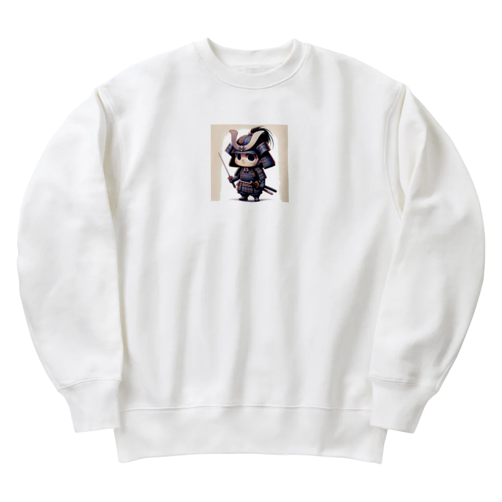 戦国時代マニアのデフォルメ島津義弘君 Heavyweight Crew Neck Sweatshirt