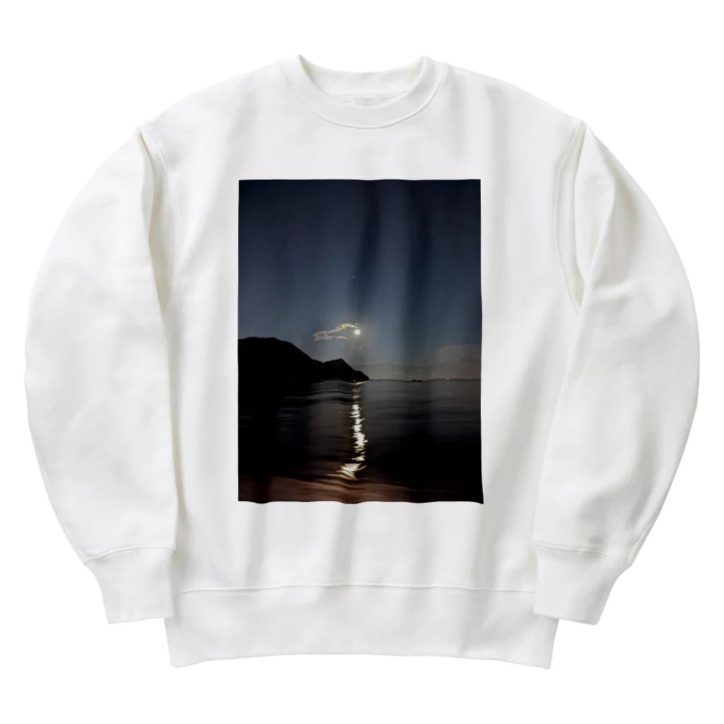 ego-designの月夜と海 Heavyweight Crew Neck Sweatshirt