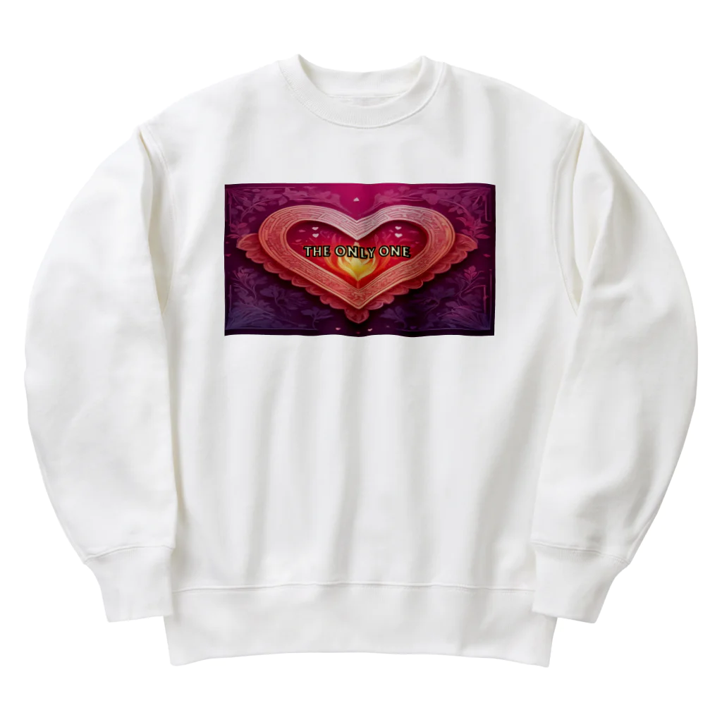 オンリーワンのTHE ONLY ONE『シークレットファイヤーハート❤』 Heavyweight Crew Neck Sweatshirt