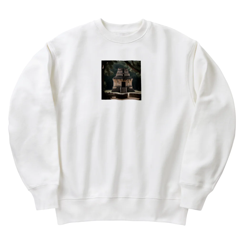 metametamonnのメキシコのチチェン・イッツァ遺跡 Heavyweight Crew Neck Sweatshirt