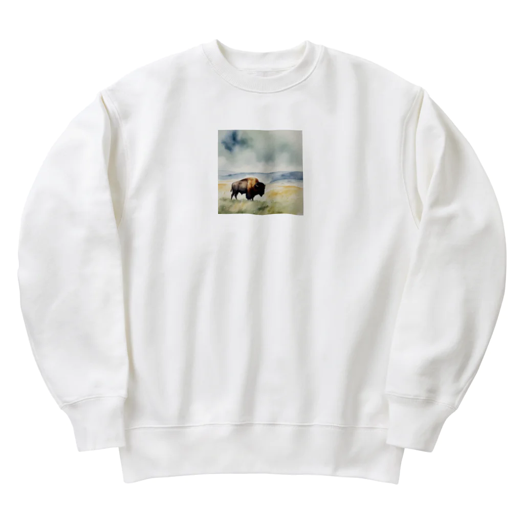 dakaroのバイソンさん Heavyweight Crew Neck Sweatshirt