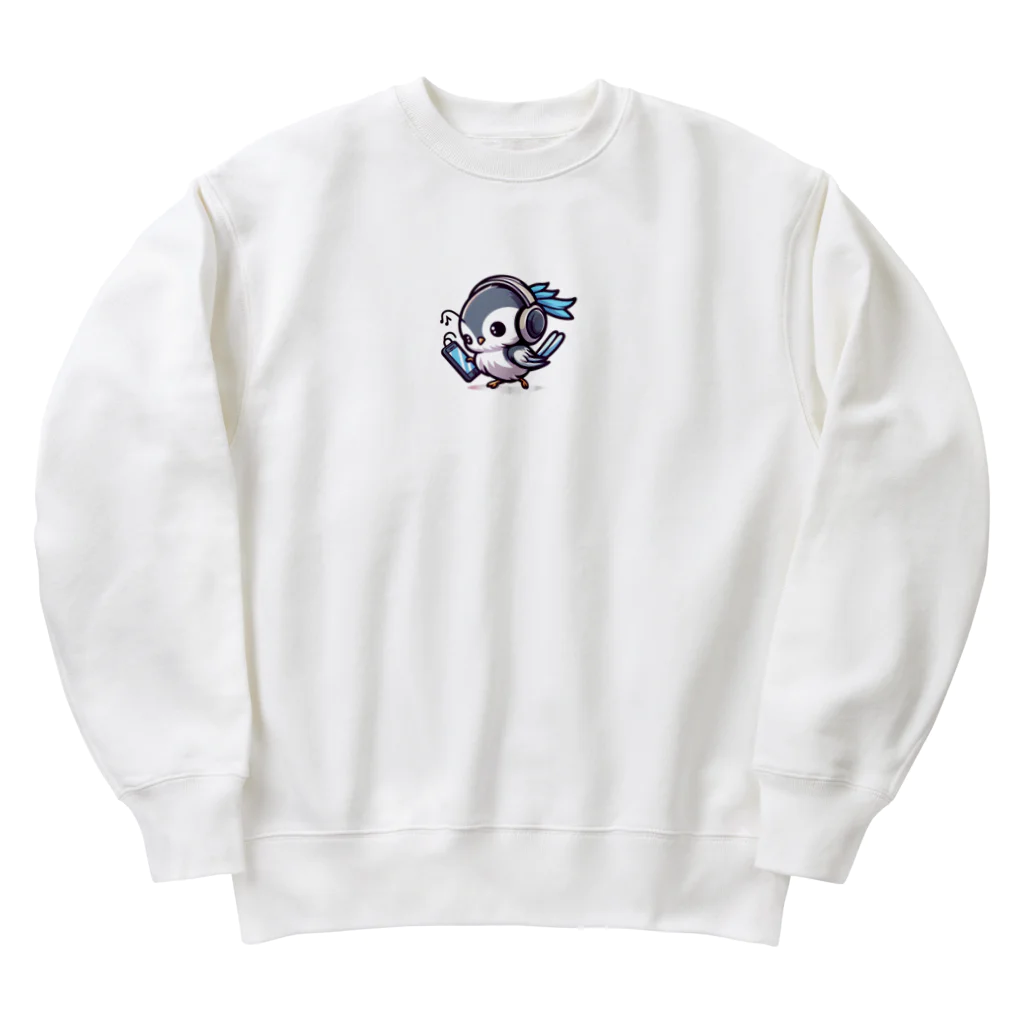 音楽ルー106のシマエナガ Heavyweight Crew Neck Sweatshirt