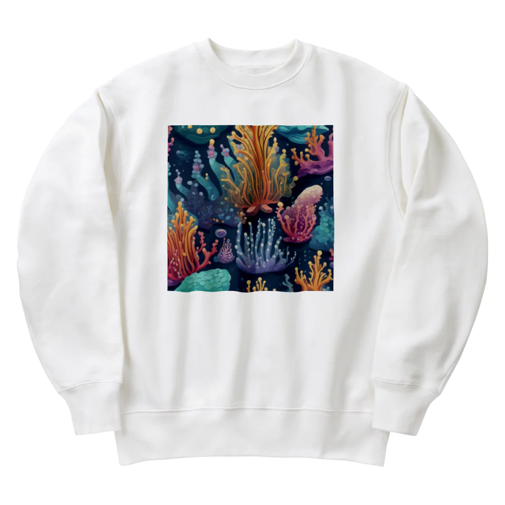 yuking0825の海を彩るコーラル Heavyweight Crew Neck Sweatshirt