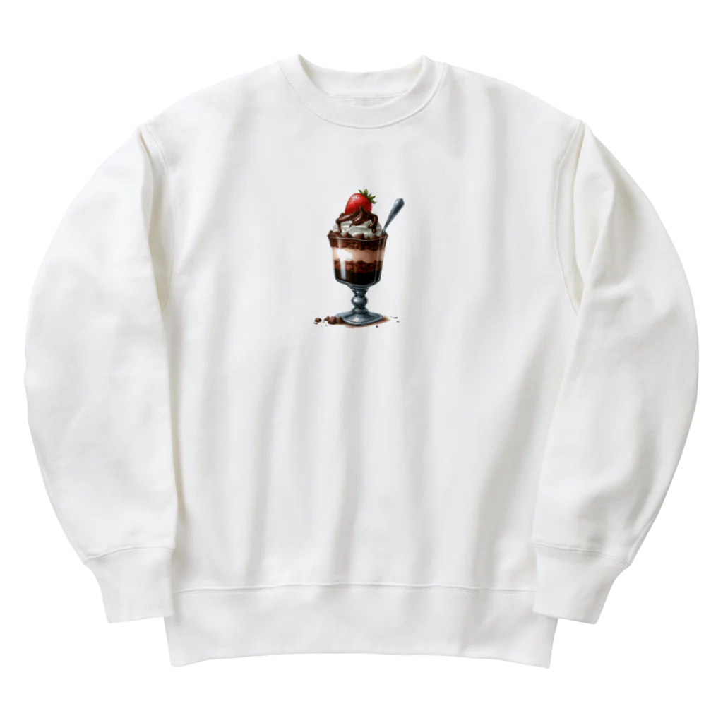 南国のチョコレートパフェ Heavyweight Crew Neck Sweatshirt