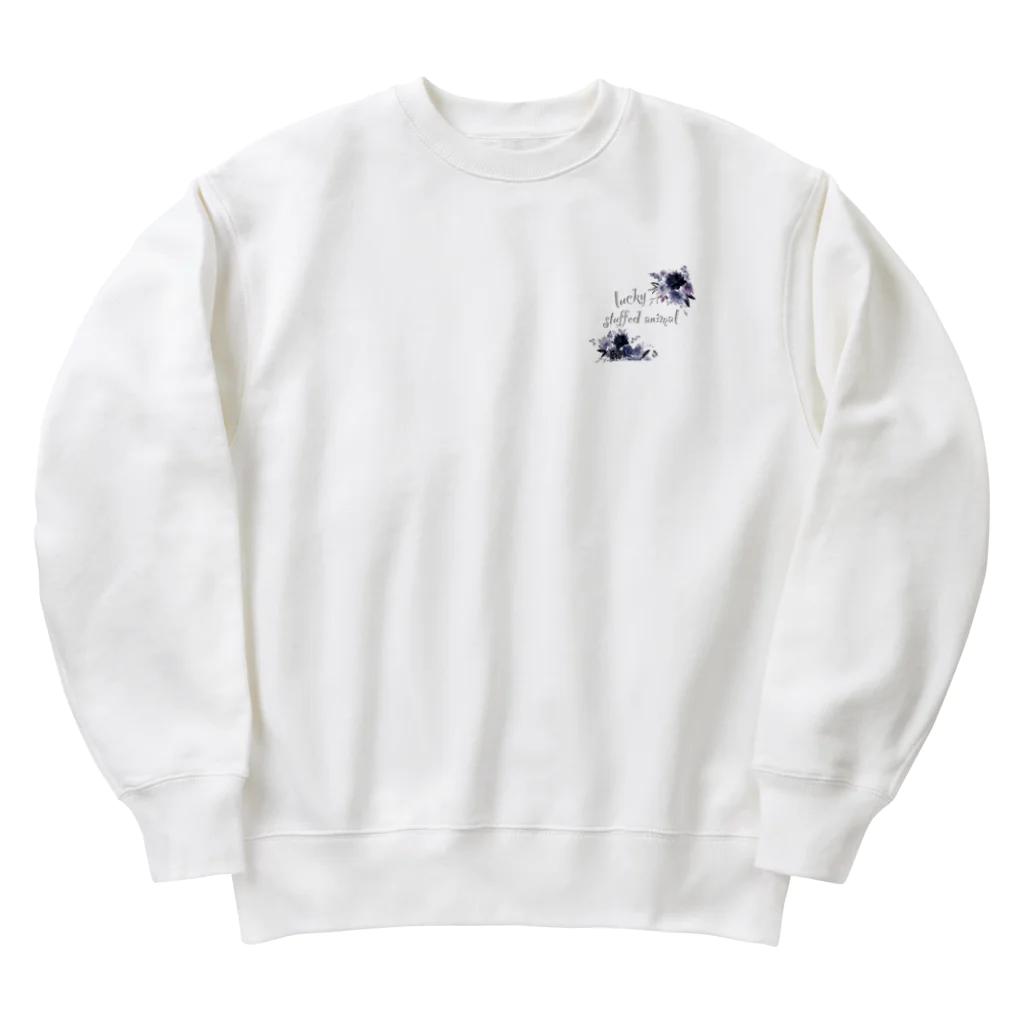 Jasmine工房のlucky stuffed animal くま&赤薔薇 Heavyweight Crew Neck Sweatshirt