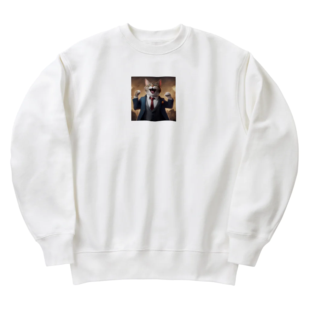 ネコ社長のネコ社長１０代目 Heavyweight Crew Neck Sweatshirt