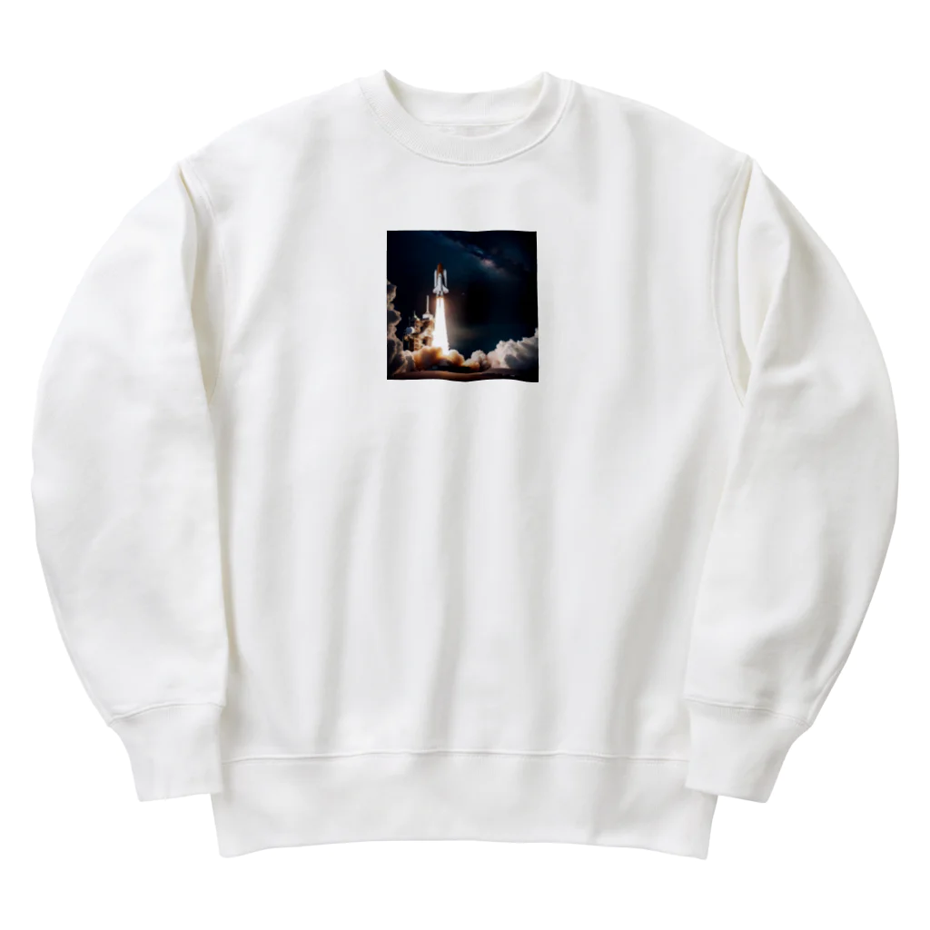 riko1214の宇宙へ発進 Heavyweight Crew Neck Sweatshirt