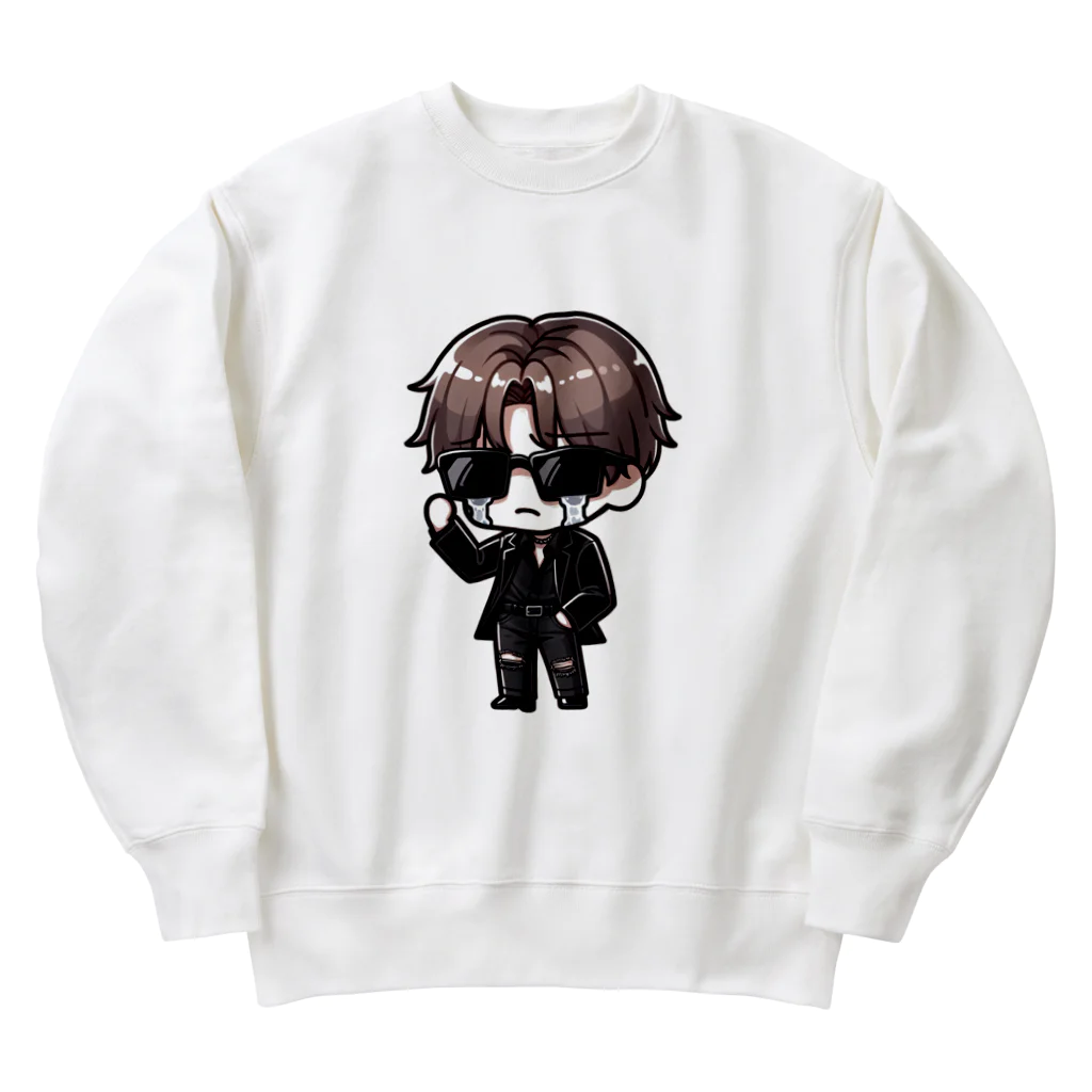 Taki_Workの泣き男くん Heavyweight Crew Neck Sweatshirt