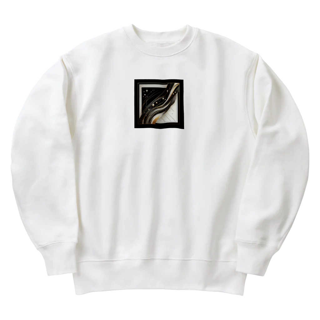 Black_White_Goldの流れ星 Heavyweight Crew Neck Sweatshirt