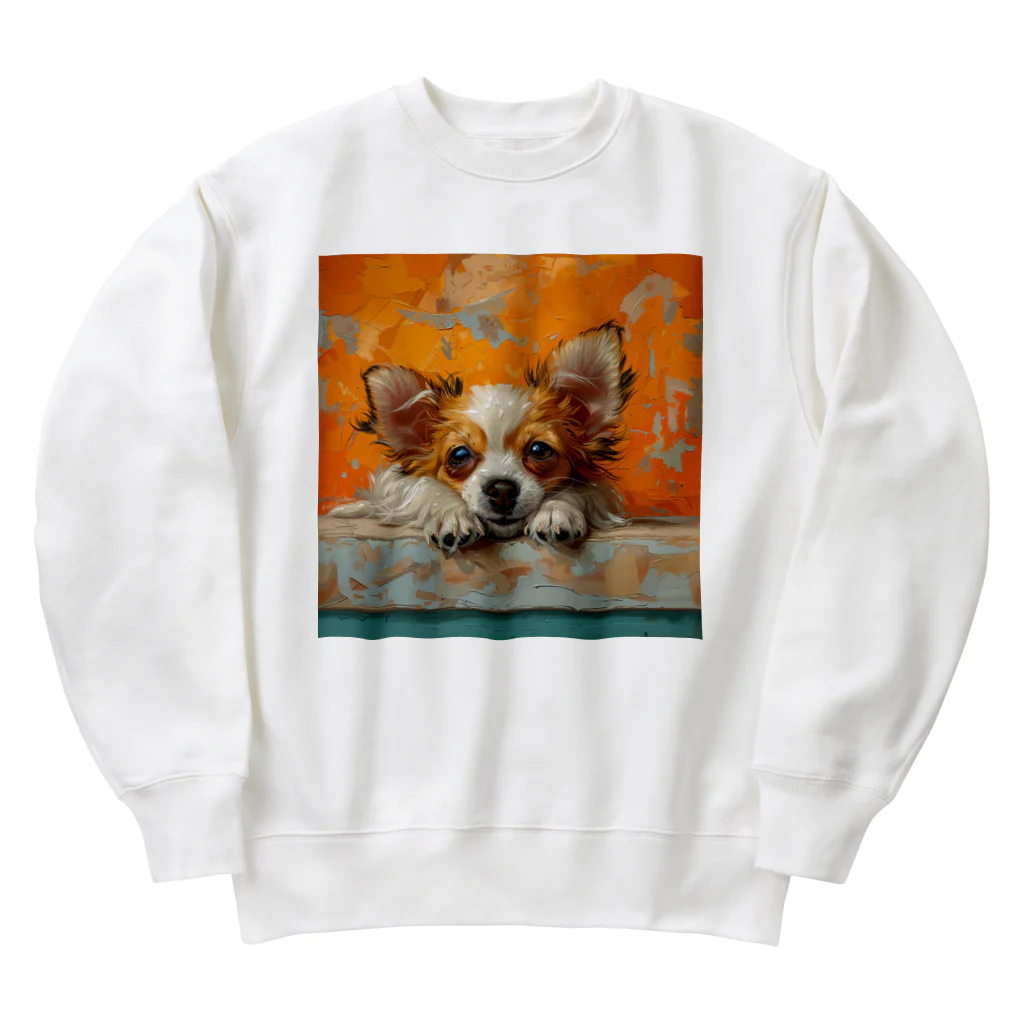 AQUAMETAVERSEの可愛いワンコ Marsa 106 Heavyweight Crew Neck Sweatshirt