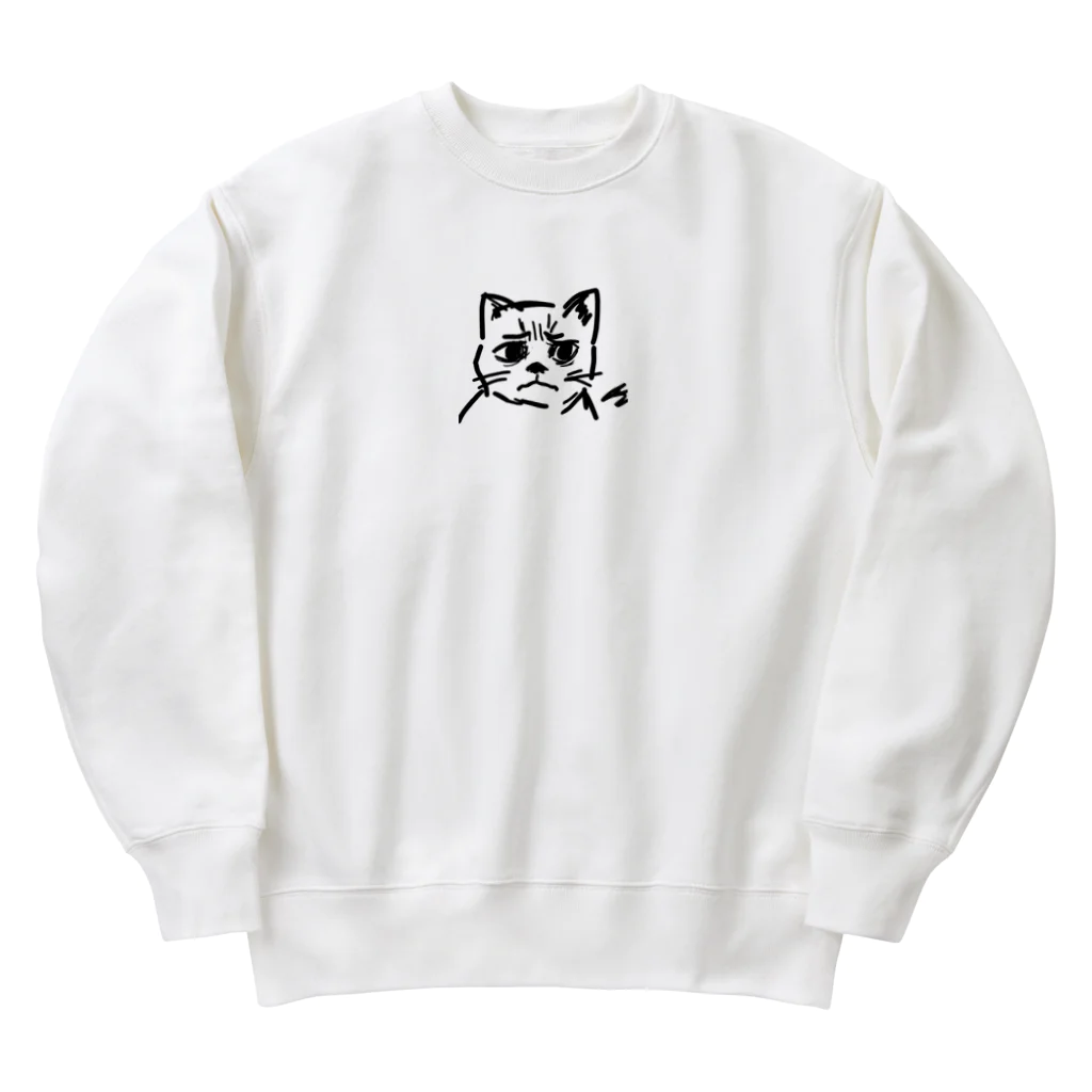 CODYの訝しげな顔の猫 Heavyweight Crew Neck Sweatshirt