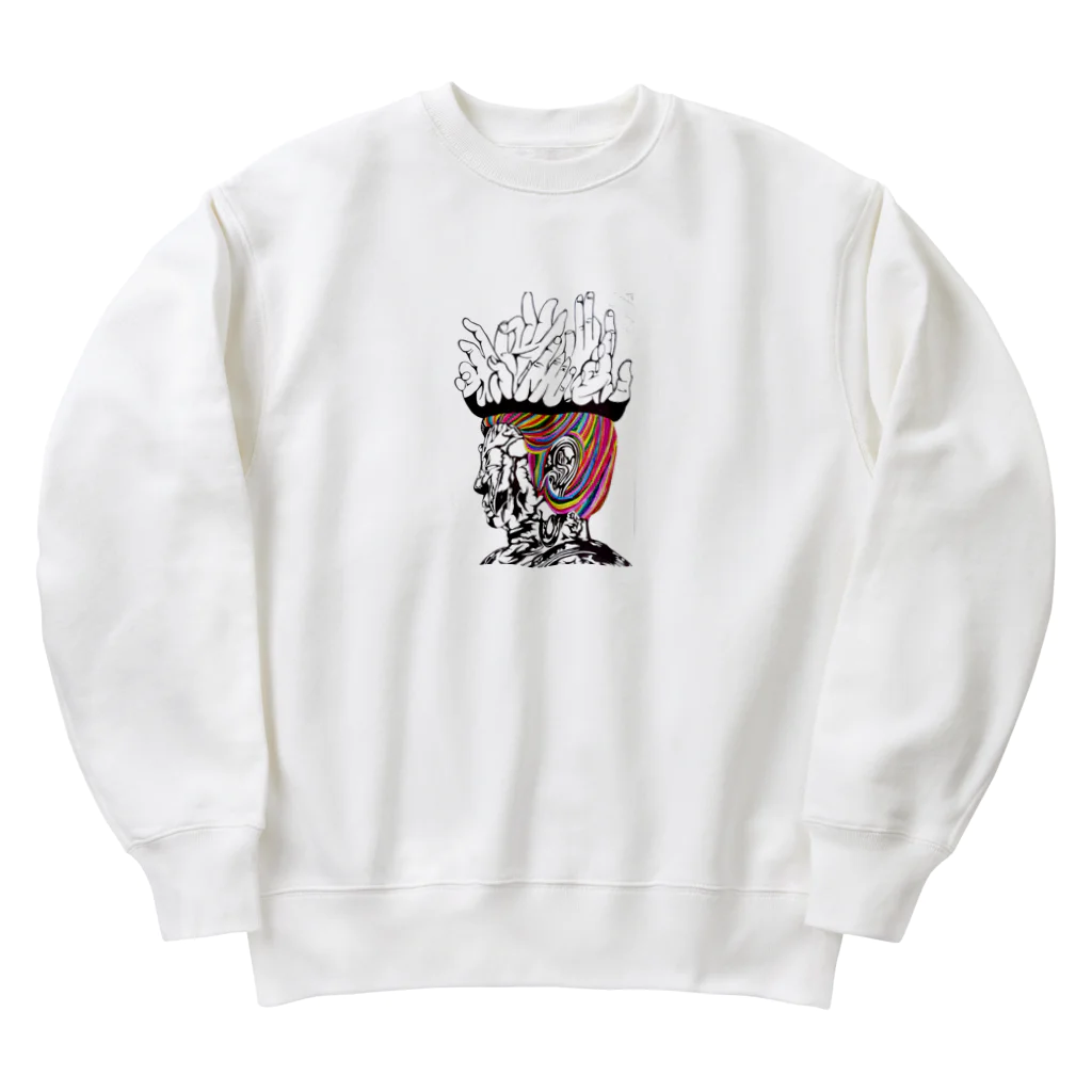 -LinkFlu-の世界 Heavyweight Crew Neck Sweatshirt