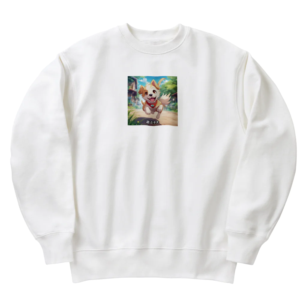 happiness_shopのかわいい子犬が元気いっぱい！ Heavyweight Crew Neck Sweatshirt