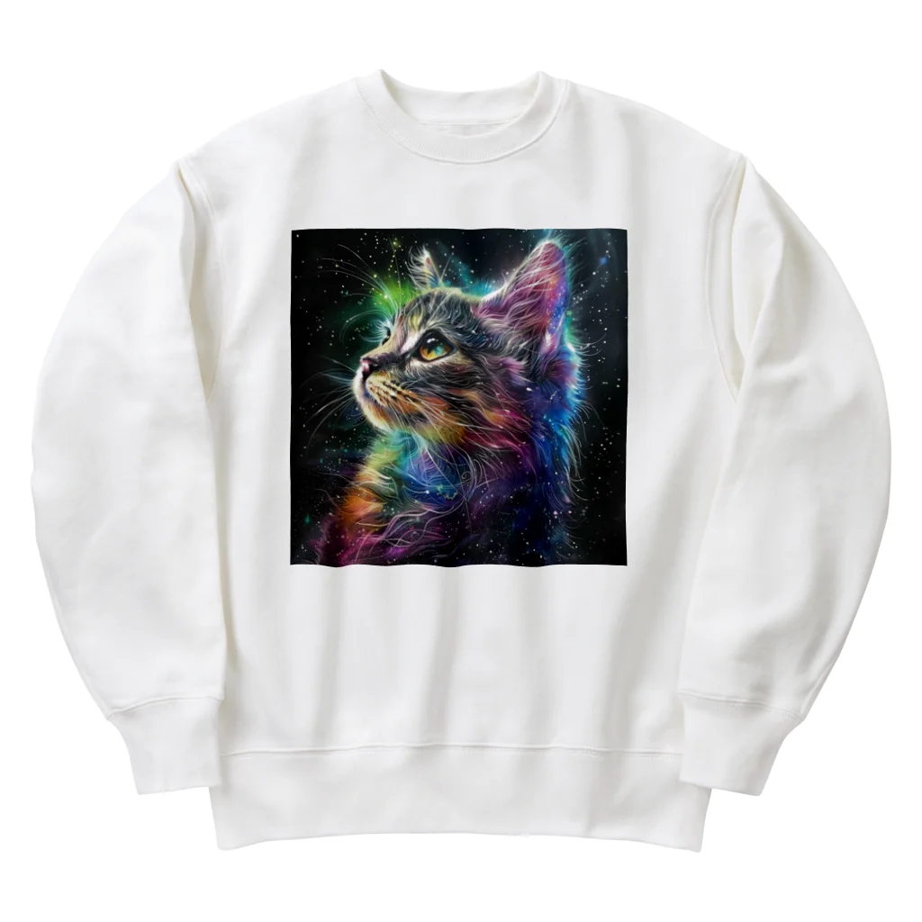 AQUAMETAVERSEの未来をみすえている猫 アメジスト 2846 Heavyweight Crew Neck Sweatshirt