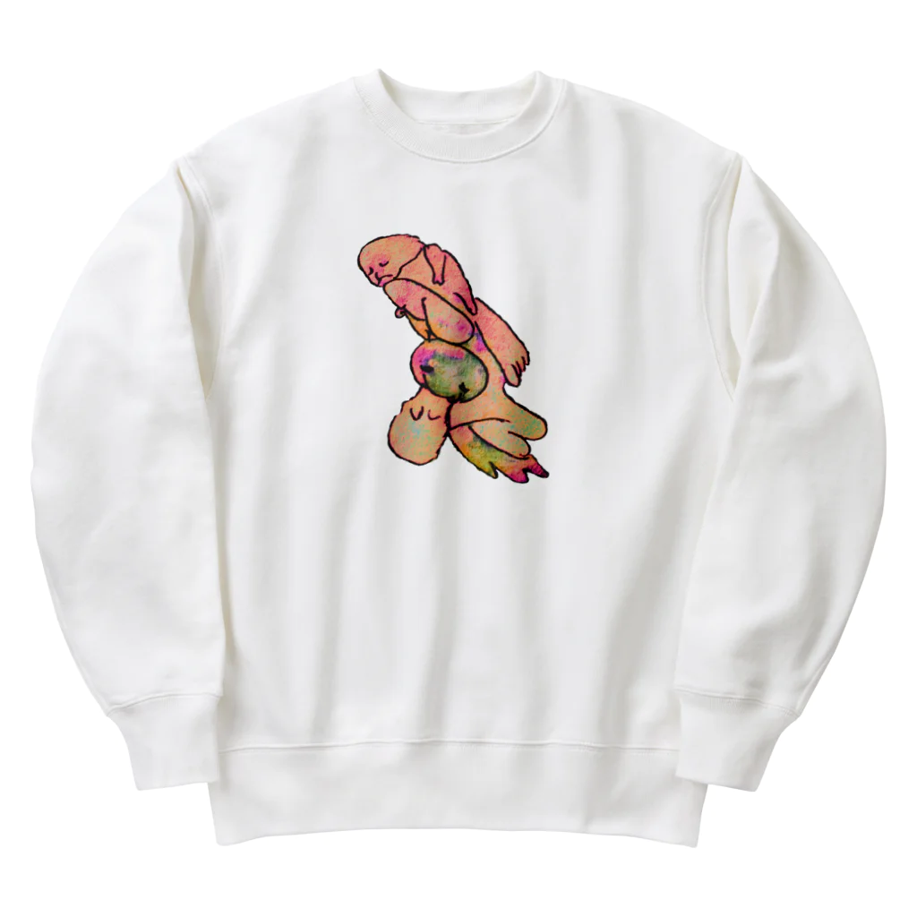 🍩tarojiro(たろじろ) shop🍩の寝相が悪い一家 Heavyweight Crew Neck Sweatshirt